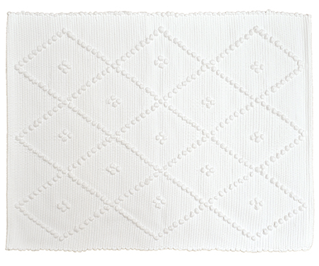Diamond Bathmat White