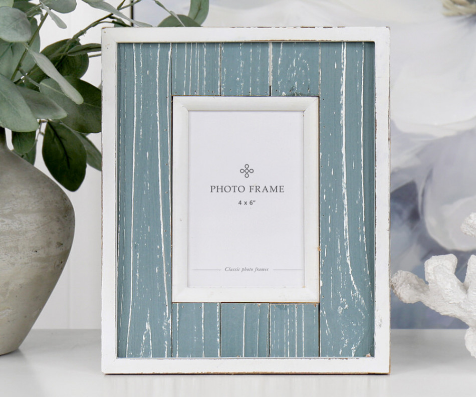Saltwater Washed Blue Photo Frame - 4x6"