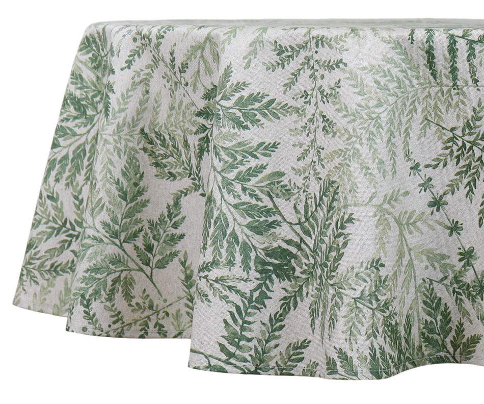 180cm Verdilla Fern Wipe-Clean Round Tablecloth