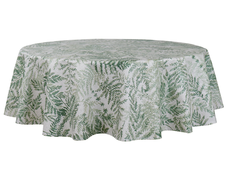 180cm Verdilla Fern Wipe-Clean Round Tablecloth