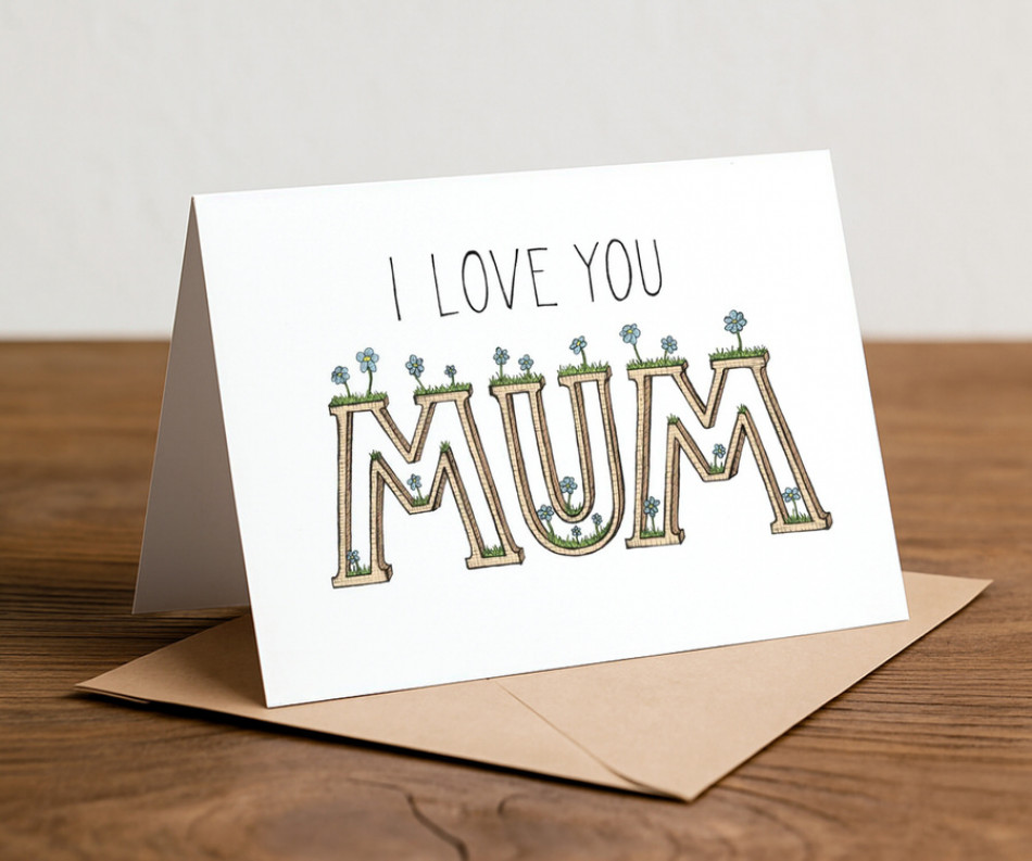 I Love You Mum Mother's Day Card