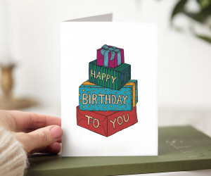 Stacks of Joy Birthday Card