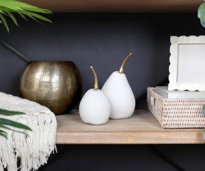Large Lustre Marble Pear