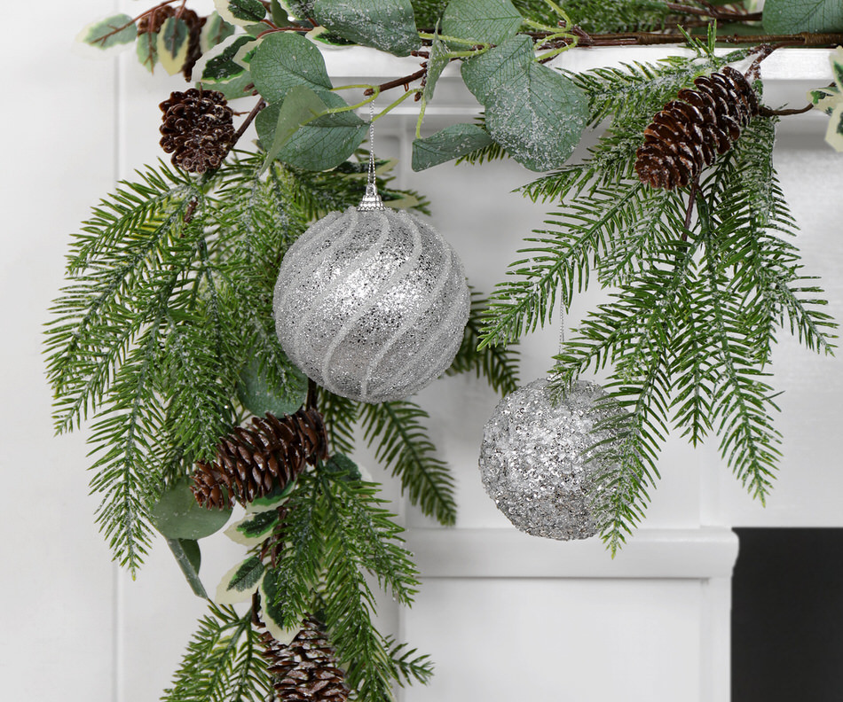 Radiance Silver Swirl Christmas Tree Decoration