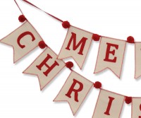 Red Merry Christmas Bunting Garland