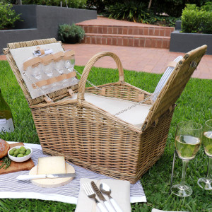 Richmond 4 Person Picnic Basket, woven storage basket