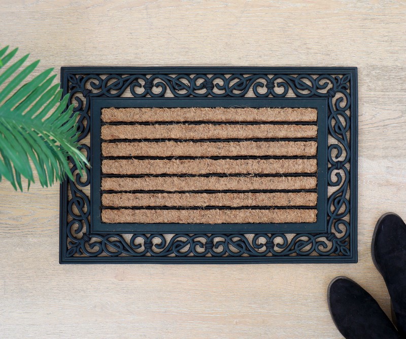 Palm Leaf Rubber & Coir Door Mat Home accessories and homewares
