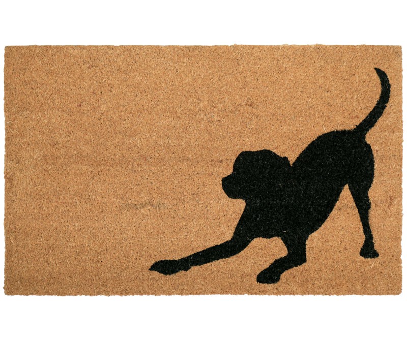 Large Playful Dog Doormat - PVC Backed