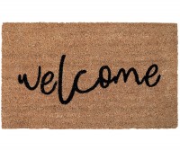 Welcome Script Regular Doormat PVC Backed