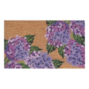 Amethyst Hydrangeas Door Mat 75x45cm, an entrance mat designed for a doorway