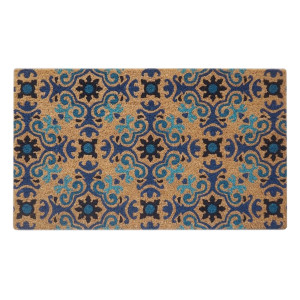 Andalusian Blue Doormat 75x45cm, an entrance mat designed for a doorway