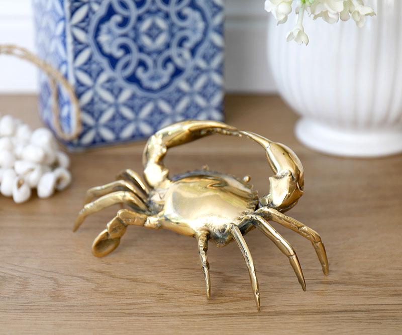 Brass Crab Sculpture Medium