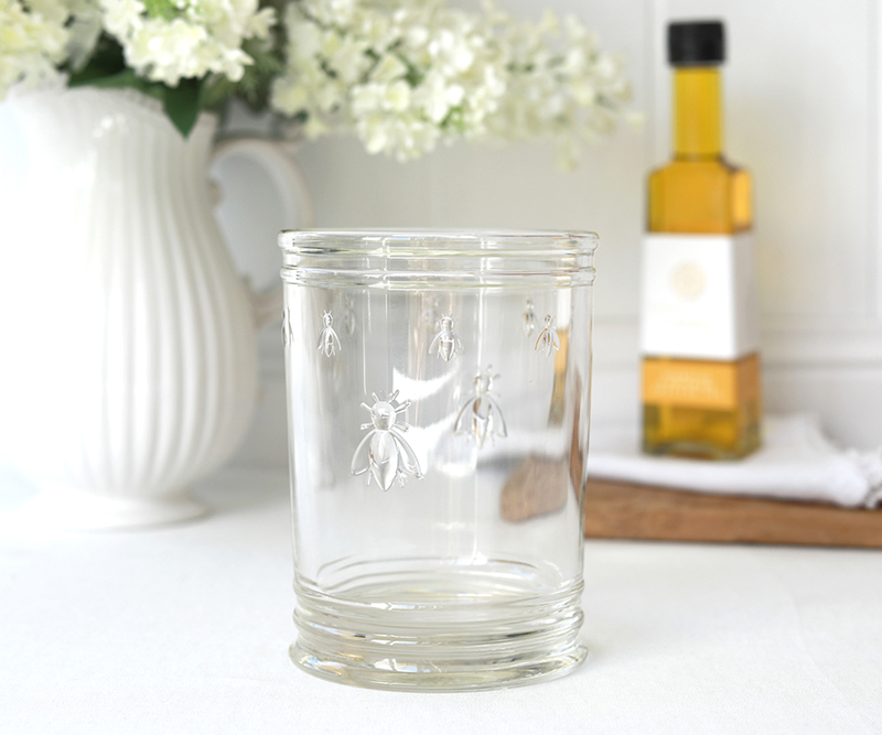 Bee Glass Utensil Jar