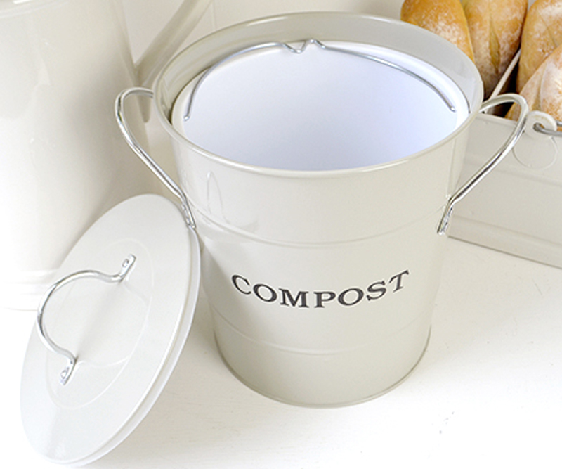 Kitchen Compost Bin - Chalk