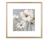 Cadence II White Flower Wall Art Framed