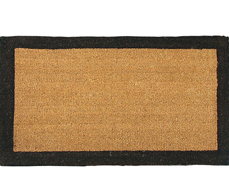 Black Border Regular Coir Doormat