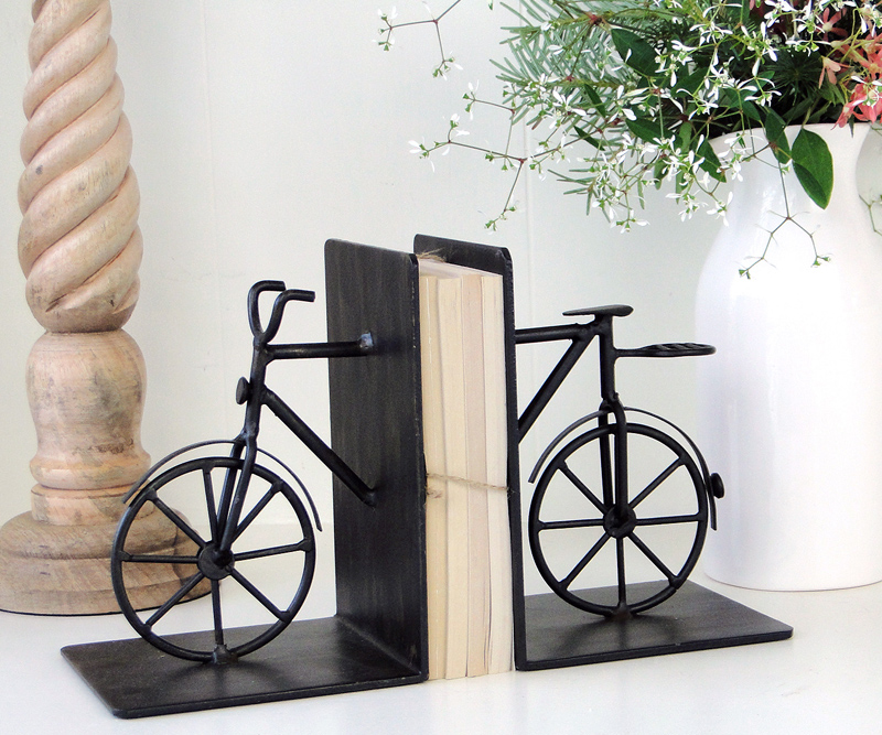 Bicycle Bookends Black Metal