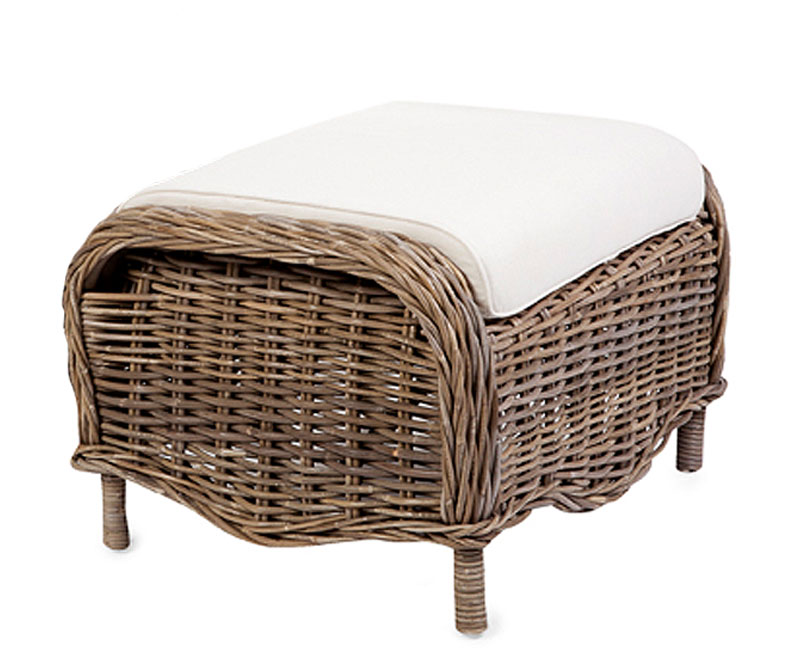 Albany Rattan Footstool Albany Rattan Footstool, Round Wicker Footstool