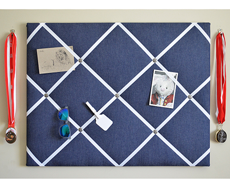 Dark Denim Fabric Notice Board