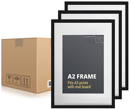 Box 12 A2 Black Picture Frames