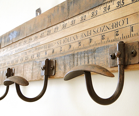 Yardstick 4 Hook Coat Rack