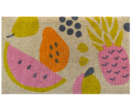 Tropical Fruit 100% Coir Doormat