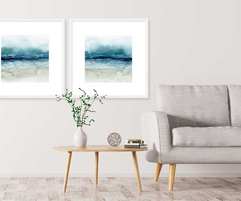 Mariner's Mist I Coastal Art Print Framed