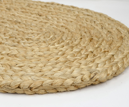 Oval Plaited Jute Mat