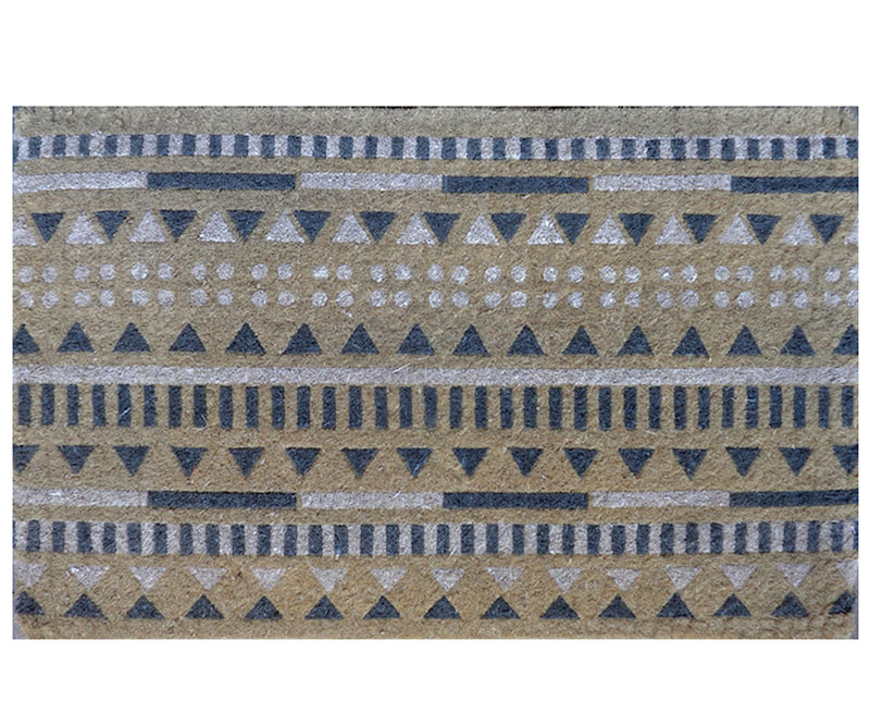 Aztec Grey Doormat - Regular