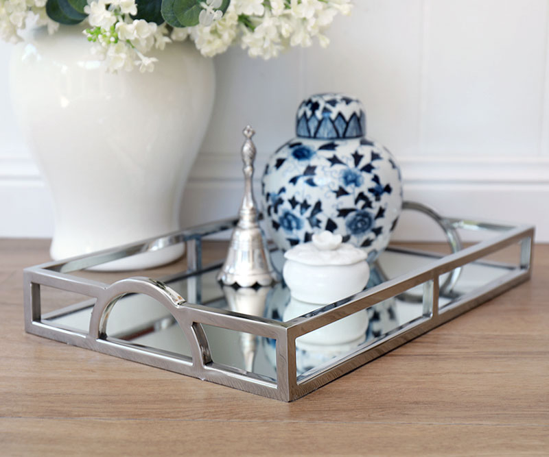 Arlington Silver Mirror Tray