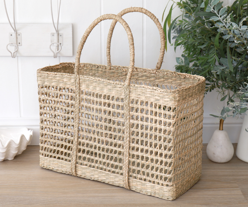 Lakeland Rectangle Seagrass Basket Large