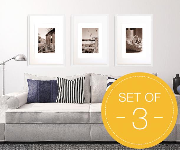 set 3 farm scenes a2 prints frames wall art online a range