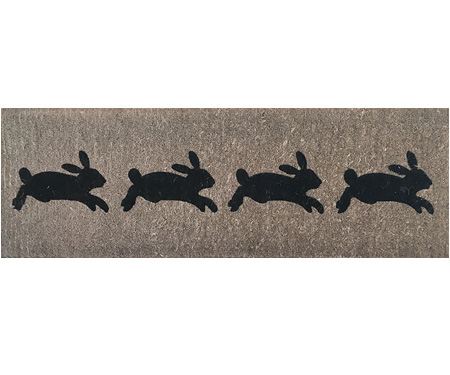 Leaping Rabbits Long Doormat