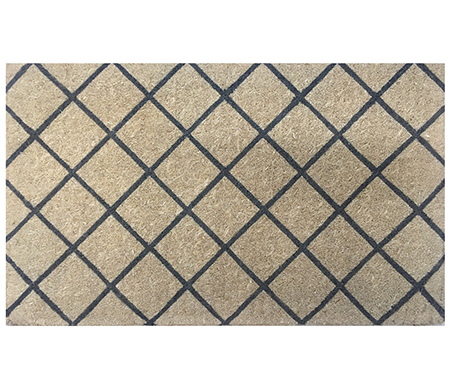 Trellis Charcoal 100% Coir Regular Doormat