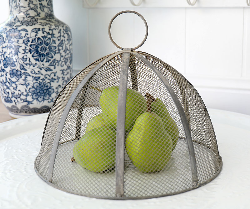 Calais Food Cover Small - French Grey Mesh Cloche