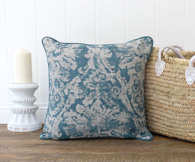 Damask Dusty Blue Cushion