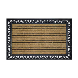 XL Ribbed Rubber & Coir Doormat
