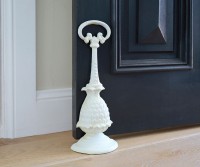 Tall Pineapple Doorstop - Antique White