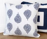 Atworth Indigo Paisley Cushion