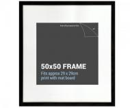 50x50cm Square Black Picture Frame with Mat Board