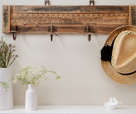 Yardstick 4 Hook Coat Rack