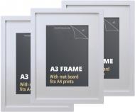 Set 3 A3 White Picture Frames