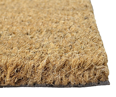 Plain Coir Doormat 80x50cm - PVC Backed