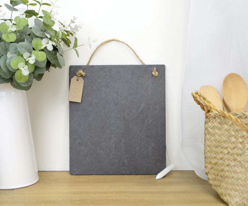 Hanging Slate Memo Board With Chalk Large