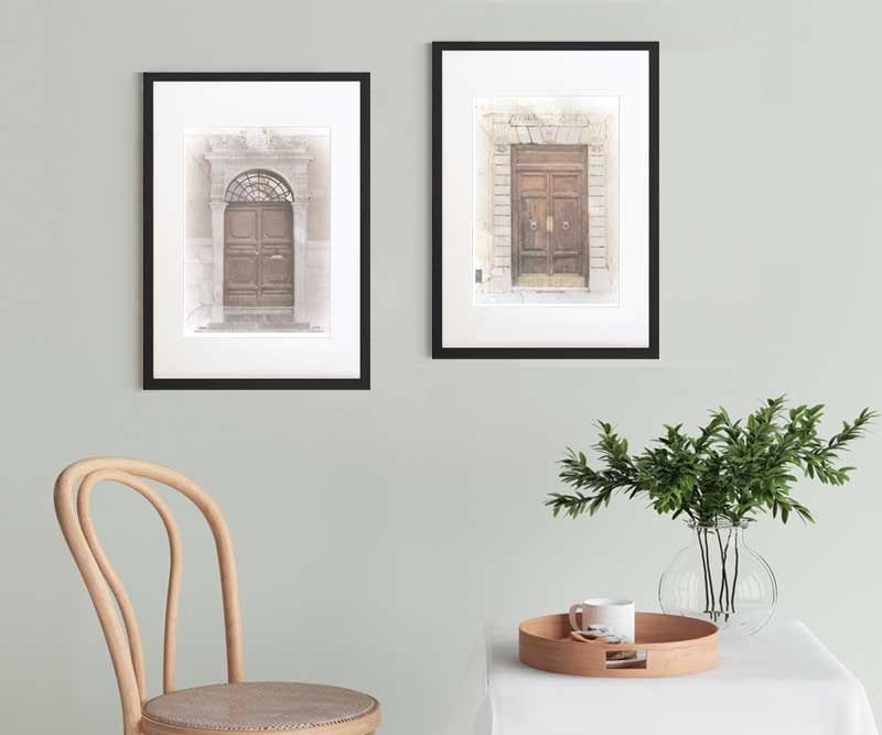 Antica Roman Door 1 - A2 Framed Print