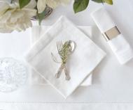 Set 4 Langford White Napkins 100% Cotton