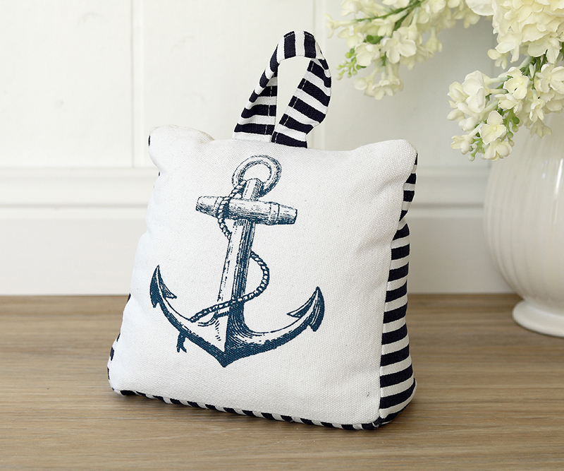 Anchor Doorstop Blue Nautical Door Stop