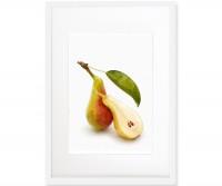 Pear Botanical II Framed Print - Watercolour Style Fruit Print