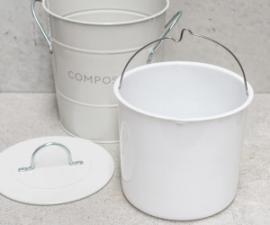 Kitchen Compost Bin - Chalk