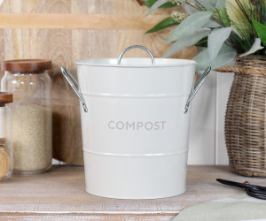 Kitchen Compost Bin - Chalk